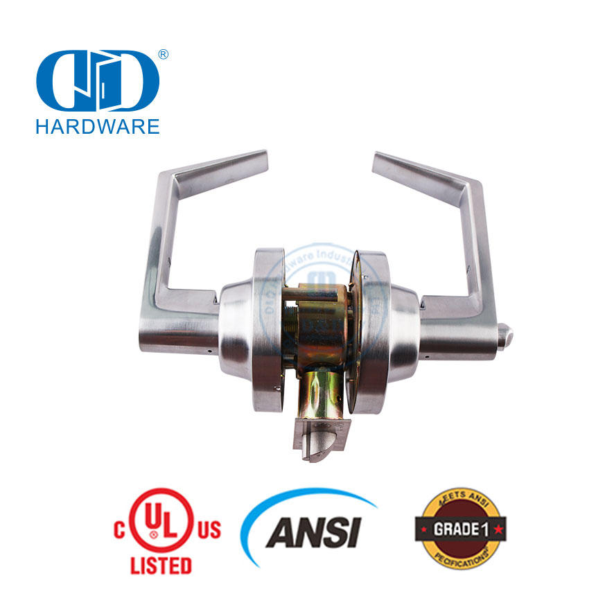 Cerradura tubular ANSI Grado 1 de alta seguridad con cerradura de apertura suave para puerta interior comercial Lockset-DDLK009