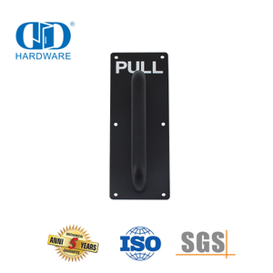 Accesorios de hardware de acero inoxidable Placa de señal de puerta Empuje personalizado Tirador de puerta de vidrio Interiror residencial Manija-DDPH023