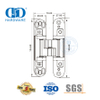 Bisagra de puerta doble oscilante de 180 grados ajustable dimensional invisible oculta SUS304 de fábrica de China-DDCH0012