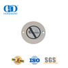 Placa de señal de tipo redondo de acero inoxidable para no fumar, señal de advertencia, placa de firma de puerta de Metal hueca pública-DDSP008