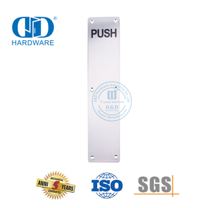 Placa de identificación de puerta de acero inoxidable con empuje moderno, placa de señal para el hogar, baño, baño, puerta de entrada, placa de firma-DDSP005