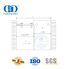 Accesorios de vidrio de acero inoxidable Puerta corrediza de vidrio Conectores de puerta de vidrio integrados para baño-DDGS001