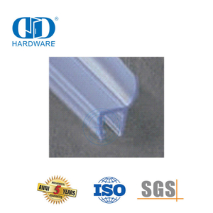 Tira de sellado de puerta de vidrio de goma Tira de sellado de puerta de ducha de vidrio de hotel de PVC impermeable para 8-12 mm-DDWS007