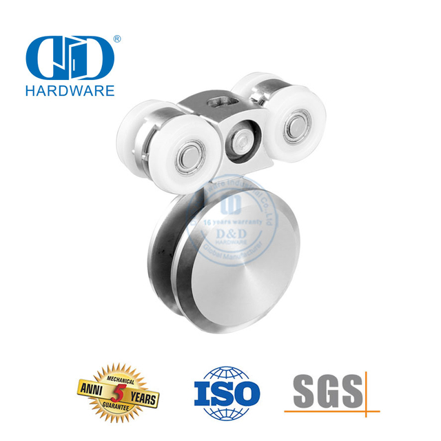 Colgador de puerta corredera Accesorios de baño de acero inoxidable Herrajes de vidrio Herrajes para puerta para puerta corredera-DDGS131