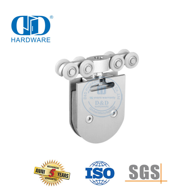 Abrazadera de puerta de acero inoxidable de aluminio, colgador de puerta corredera, accesorio de puerta enrollable para puerta corredera de una sola puerta-DDGS133