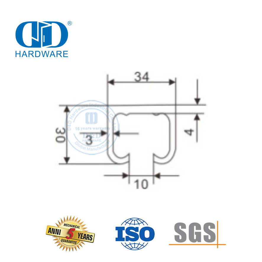 Colgador de puerta corredera de aluminio de acero inoxidable, accesorios de muebles para baño, puerta corredera Interior-DDGS140