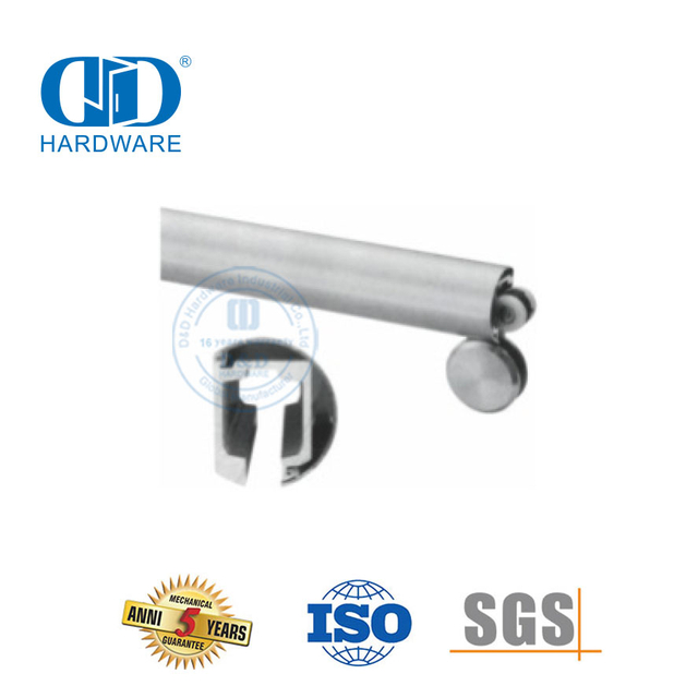 Accesorios de vidrio de hierro de acero inoxidable, accesorios de puerta corredera con rodillo colgante para baño-DDGS142