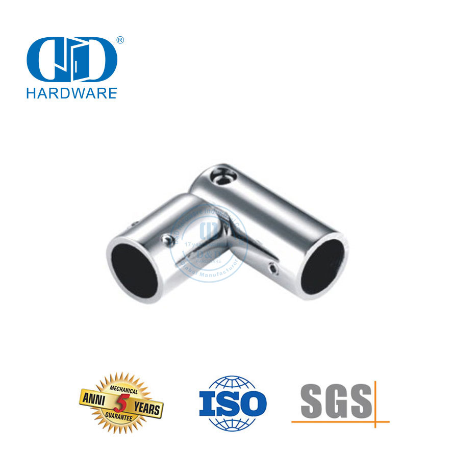 Accesorio de puerta de vidrio de acero inoxidable, conector de soporte de Panel, conector de soporte de barra de tubo para barandilla Stairway-DDSC028