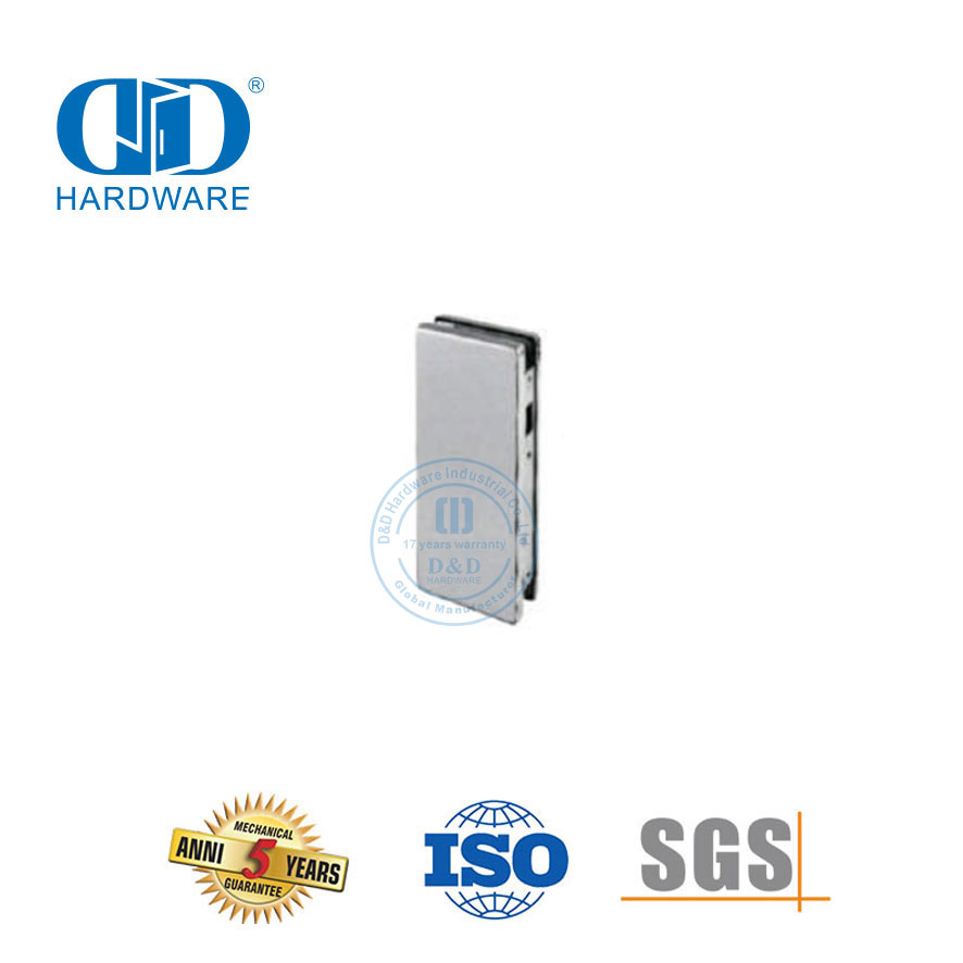 Accesorios de puerta de hardware de bisagra de cerradura de puerta de vidrio corrediza doble individual de acero inoxidable de seguridad-DDGL004