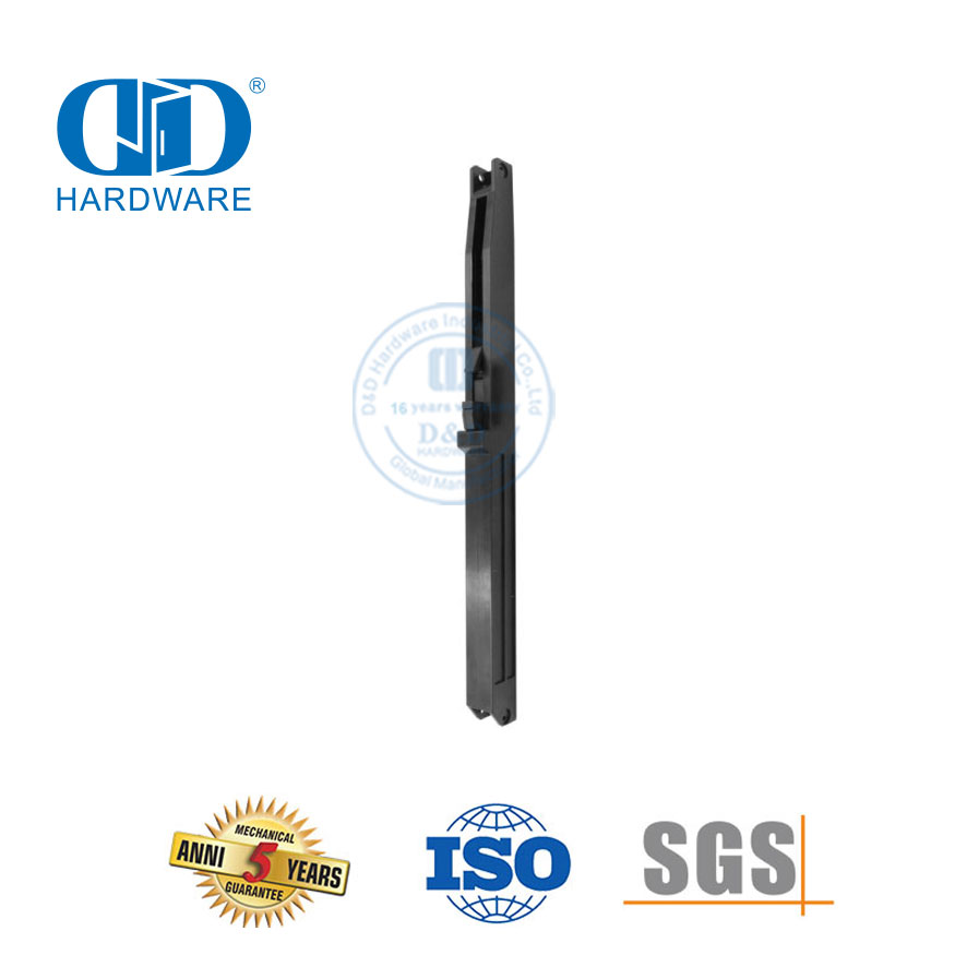 Kits de puertas correderas con orificio sin taladro, cierre suave, negro, de acero inoxidable, Kit de herrajes para puertas de granero-DDBD136