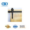 Kit de herrajes para puertas de granero interiores de acero inoxidable personalizado, accesorio de herrajes para puertas de garaje, color negro, DDBD017