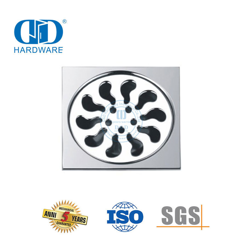Drenaje de piso sanitario de acero inoxidable de alta calidad Drenaje de piso cuadrado Hardware de baño-DDFD006