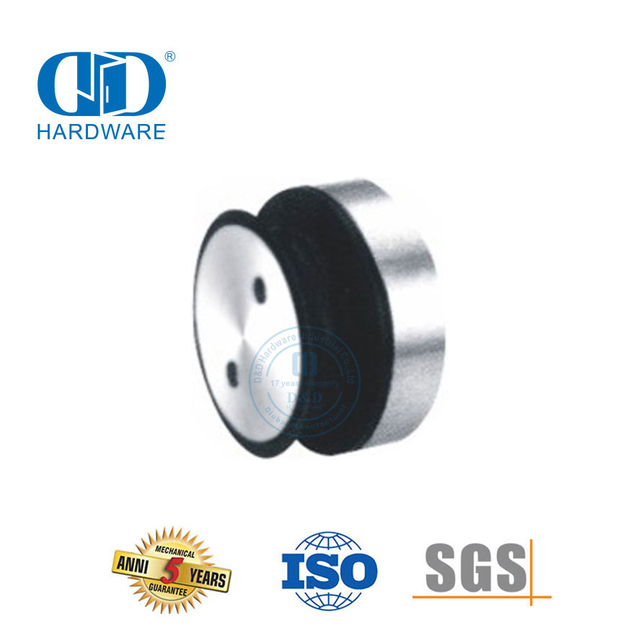 Venta al por mayor de herrajes para puertas correderas de acero inoxidable, rodillos, herrajes para muebles de montaje de Piont de vidrio-DDGP020