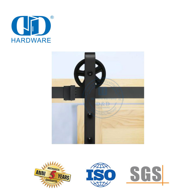 Herrajes para puertas corredizas de Granero de acero inoxidable, herrajes para muebles, herrajes para puertas de madera de granero, Kit de rieles-DDBD010