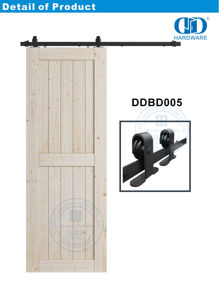Herrajes para puertas de granero de acero inoxidable de alta resistencia, kit de rieles para puertas de granero plegables biplegables-DDBD005