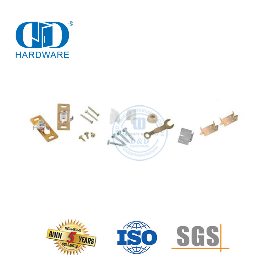 Kits de herrajes para puertas corredizas de granero con rodillos planos de tres ruedas de plástico de acero inoxidable Hardware para muebles-DDBD053