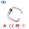 Accesorios para puertas exteriores Manija de palanca hueca con escudo elíptico de acero inoxidable-DDTH001-SSS