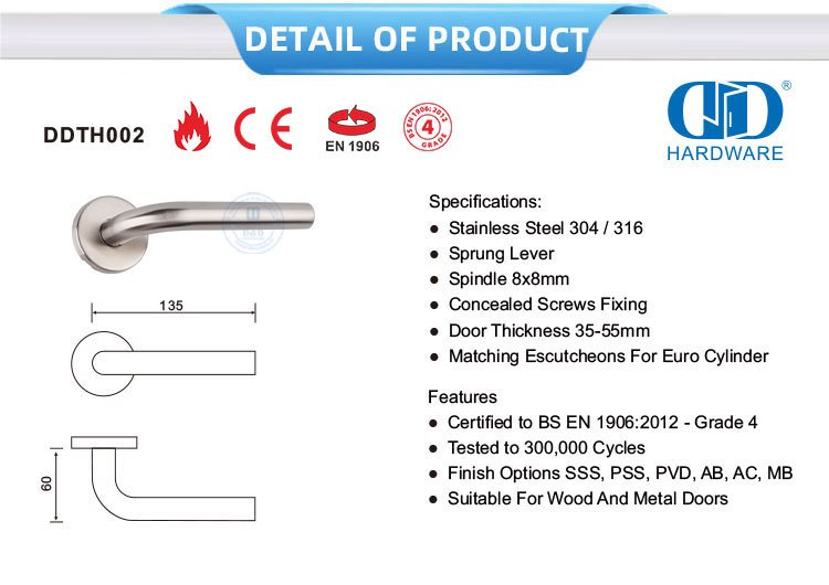 Manija de palanca de puerta de dormitorio