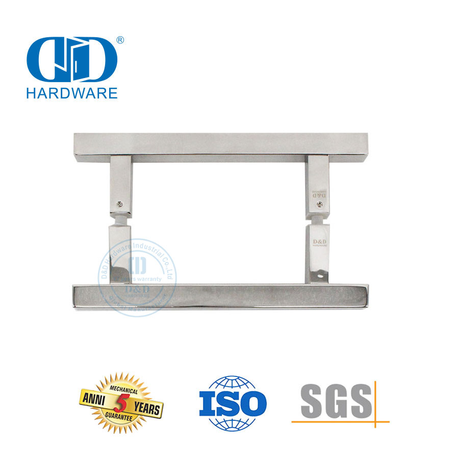 Tirador de acero inoxidable con espejo pulido para puerta de vidrio comercial-DDPH016-A Φ25-PSS