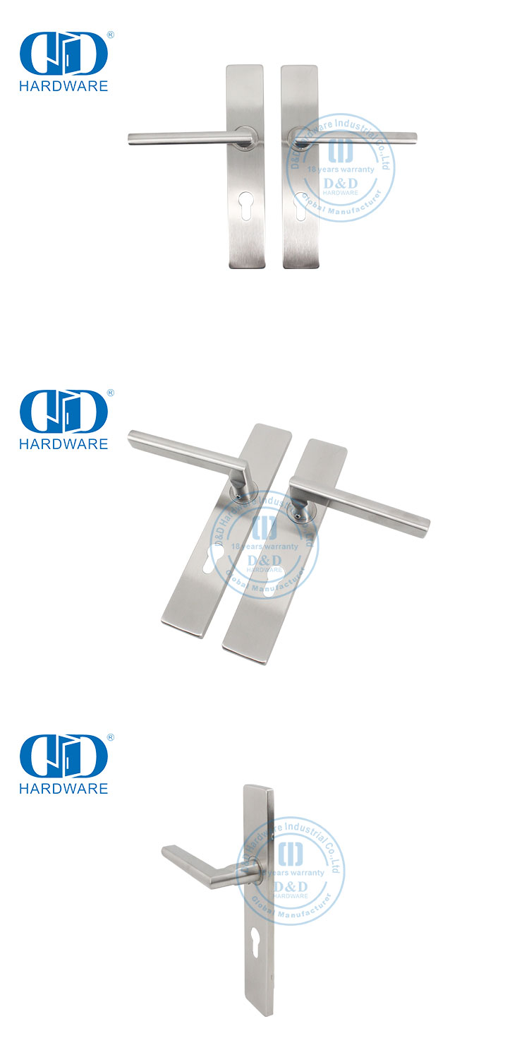 Manija de puerta con cerradura de panel