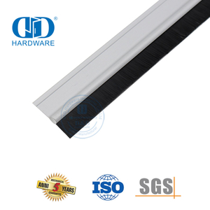 Anylon Sello de cepillo Portador de aluminio Autoadhesivo Sello de barrido de puerta corredera a prueba de aire frío automático-DDBS004