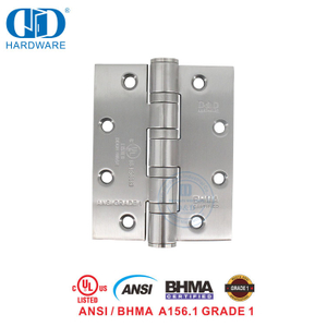 ANSI BHMA Bisagra a tope de 5 pulgadas y 4,8 mm de espesor para puertas de salida de incendios de emergencia de hoteles-DDSS001-ANSI-1-5x4x4.8mm