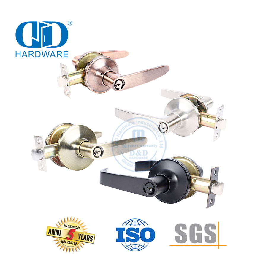 Cerradura de perilla de accesorios de hardware de bola cilíndrica de acero inoxidable de uso frecuente para puerta de entrada-DDLK003