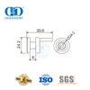 Accesorio para muebles con dispositivo antisalto de montaje de vidrio de acero inoxidable-DDSL001-3
