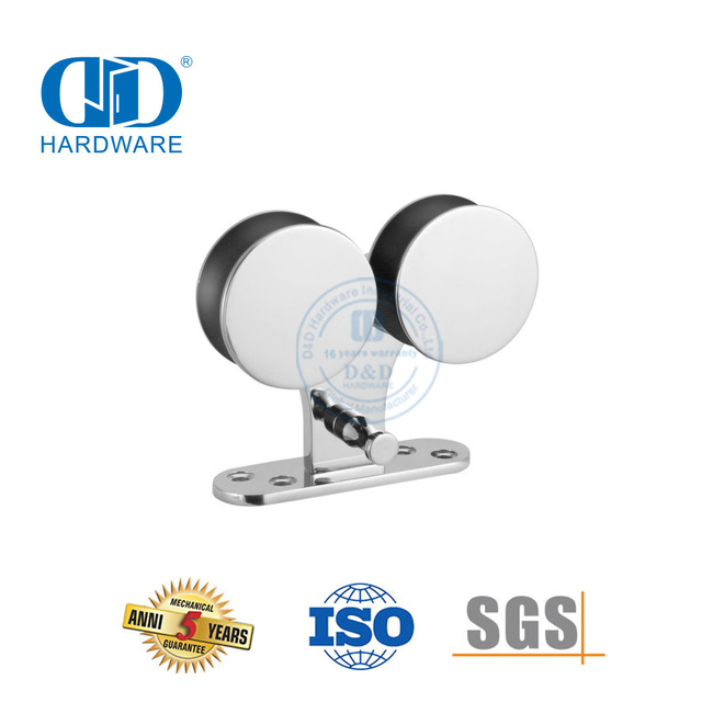 Accesorio de vidrio de acero inoxidable eficiente, placa colgante, accesorios de baño para puerta corrediza de vidrio-DDGS004