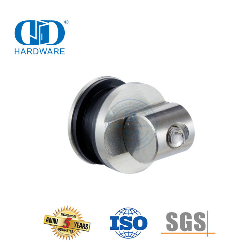 Soporte de vidrio a tubo Soporte de vidrio de acero inoxidable Hardware de puerta Accesorios de baño para puerta corredera-DDGS114