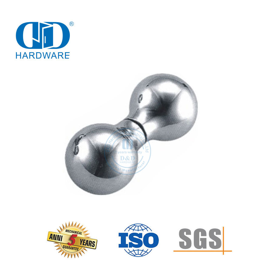 Manija de puerta de ducha de vidrio cuadrada redonda, perilla de acero inoxidable, perilla de puerta de vidrio-DDSK008