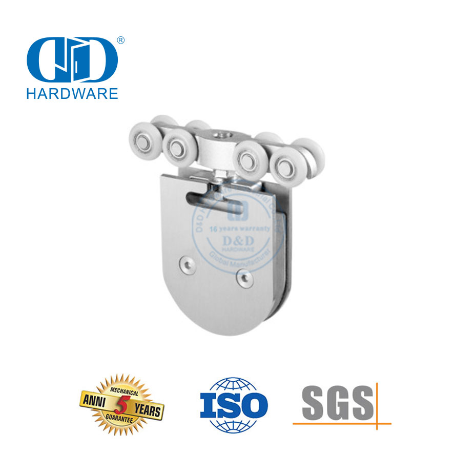 Abrazadera de puerta de acero inoxidable de aluminio, colgador de puerta corredera, accesorio de puerta enrollable para puerta corredera de una sola puerta-DDGS133