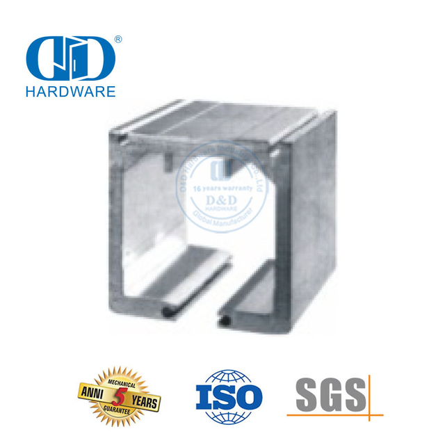 Abrazadera de vidrio corrediza de acero inoxidable colgante superior plegable, sistema de puerta plegable, accesorios de vidrio para lavabo de baño-DDGS148