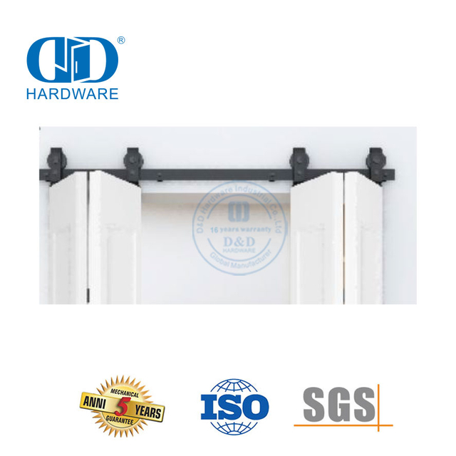 Hardware de puerta de Granero de derivación de acero inoxidable de alta calidad, puertas corredizas de Granero, Hardware de puerta corredera antigua-DDBD028