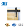 Kit de herrajes para puertas de granero interiores de acero inoxidable personalizado, accesorio de herrajes para puertas de garaje, color negro, DDBD017