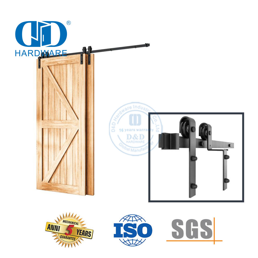 Kits de herrajes deslizantes para puertas corredizas externas internas y externas de acero inoxidable Track-DDBD023