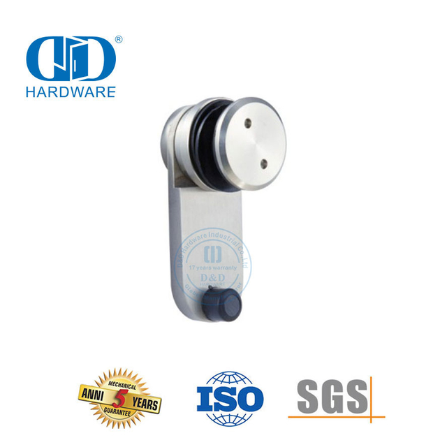 Fabricante de herrajes para vidrio Pivotes sobre panel de acero inoxidable Accesorio de parche Herrajes para puertas correderas pivotantes-DDGP016