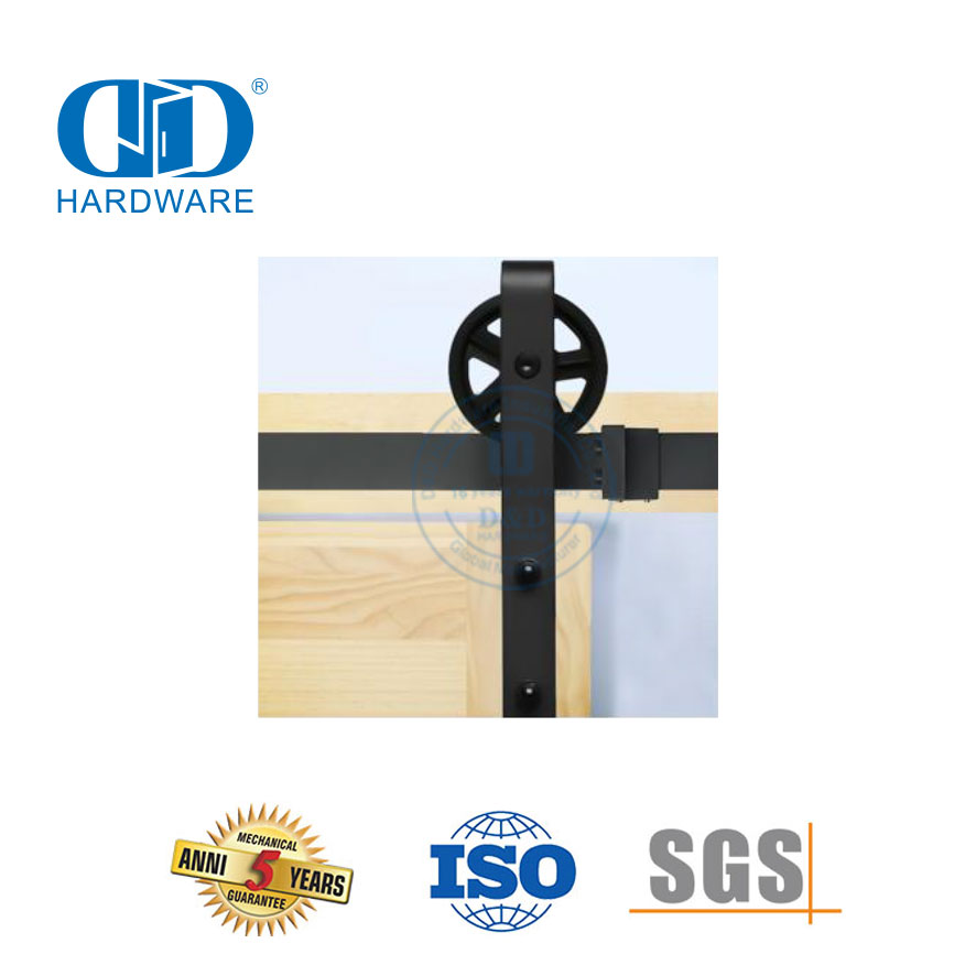 Herrajes para puertas corredizas de Granero de acero inoxidable, herrajes para muebles, herrajes para puertas de madera de granero, Kit de rieles-DDBD010