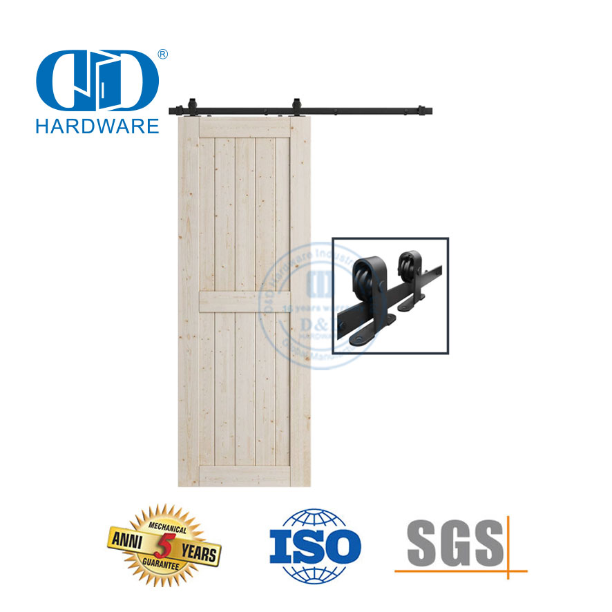 Herrajes para puertas de granero de acero inoxidable de alta resistencia, kit de rieles para puertas de granero plegables biplegables-DDBD005