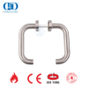 Accesorios para puertas exteriores Manija de palanca hueca con escudo elíptico de acero inoxidable-DDTH001-SSS