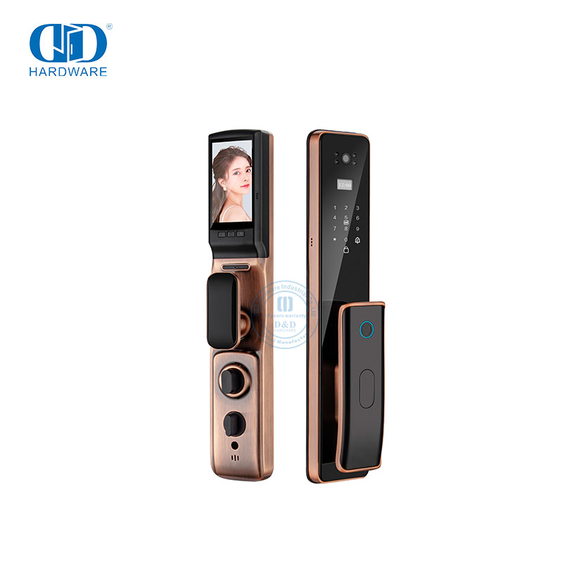 Captura remota Wifi de lujo con cerradura de puerta inteligente con huella digital y llave de cámara-DDEL011