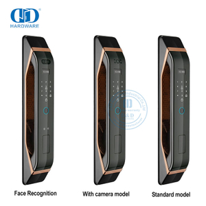 Control remoto contemporáneo Huella digital de doble cara Reconocimiento facial Videoportero Smart Lock-DDEL012