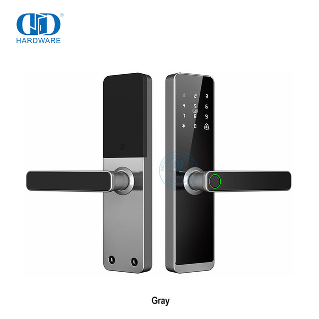 Puertas de madera Cerraduras inteligentes con manijas con aplicación WIfi Huella digital Cerradura Inteligente Funciona con TUYA WIFI -DDDL007