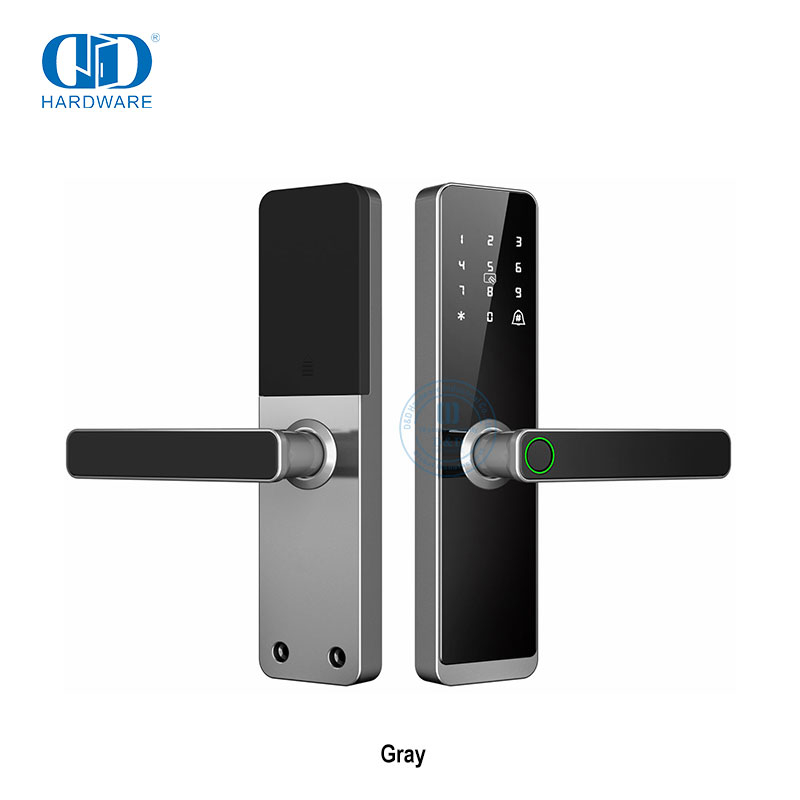 Puertas de madera Cerraduras inteligentes con manijas con aplicación WIfi Huella digital Cerradura Inteligente Funciona con TUYA WIFI -DDDL007