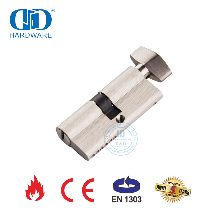 EN 1303 Cilindro único para puerta de entrada de alta seguridad con giro-DDLC002-70mm-SN