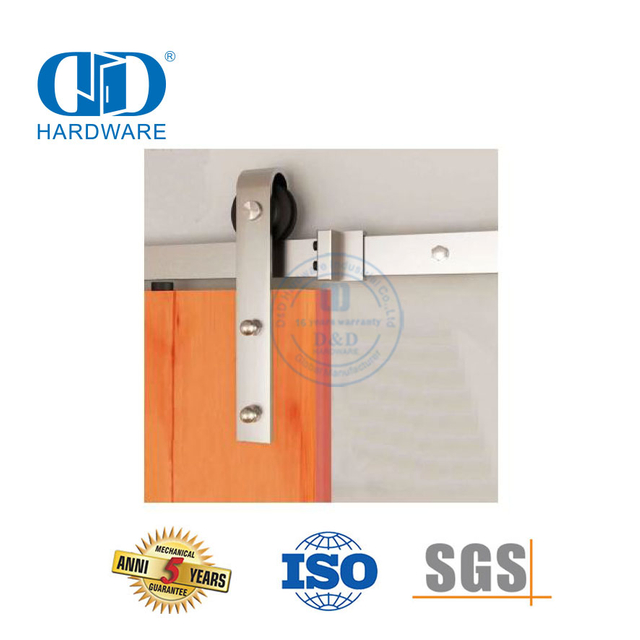 Suministro de fábrica de acero inoxidable, herrajes modernos para puertas de Granero, accesorios para puertas comerciales colgantes, herrajes para muebles-DDBD043