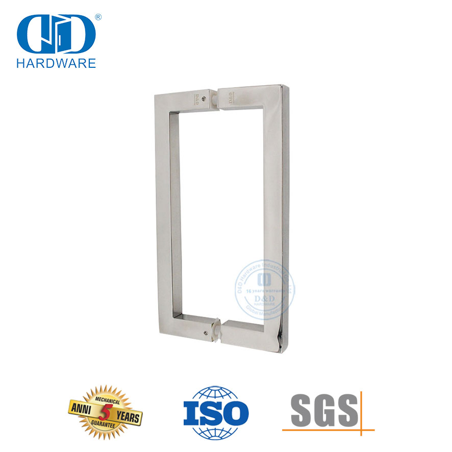 Nuevo diseño SUS316 D Tirador de tubo cuadrado para puerta de vidrio-DDPH015-E-PSS