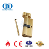 Cilindro de cerradura de embutir para baño de latón satinado con certificación EN 1303-DDLC007-70mm-SB