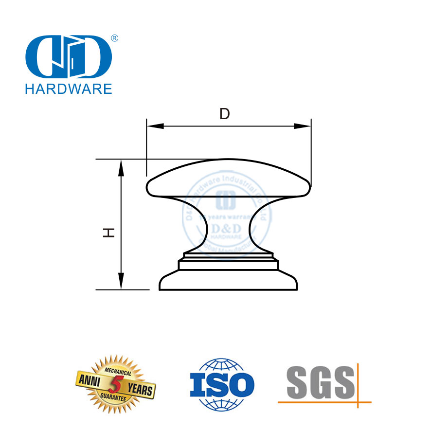 Perilla para muebles de cajón o gabinete de dormitorio de acero inoxidable SSS de alta calidad-DDFH059