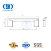 Manija de puerta de muebles de acero inoxidable de madera cuadrada negra moderna para puerta principal-DDFH034